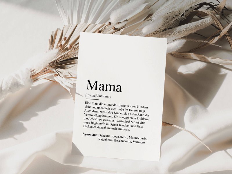 Pocztówka definicja „Mama”