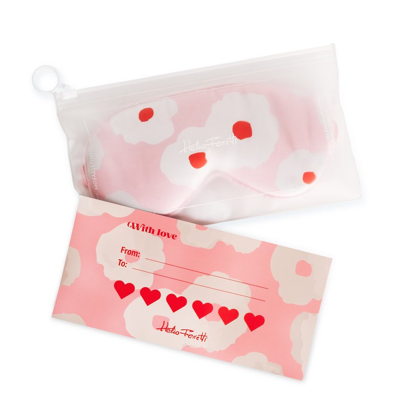 Masque oculaire floral rose hf