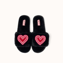 Black slippers