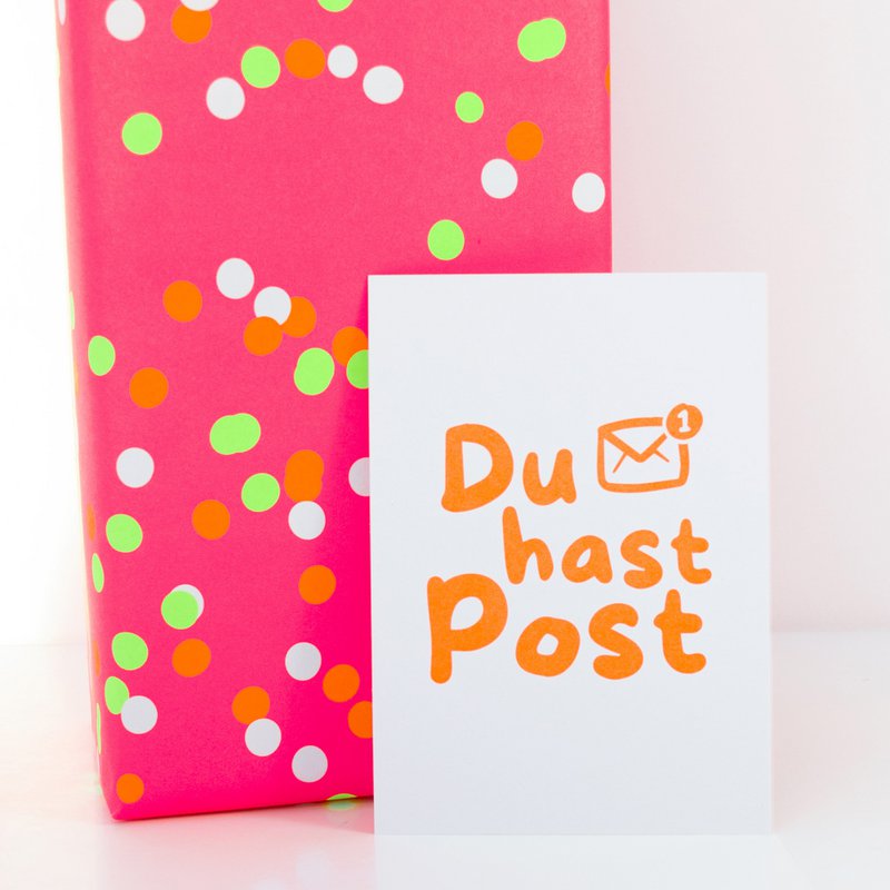 Ansichtkaart “Je hebt post” gemaakt van gerecycled papier