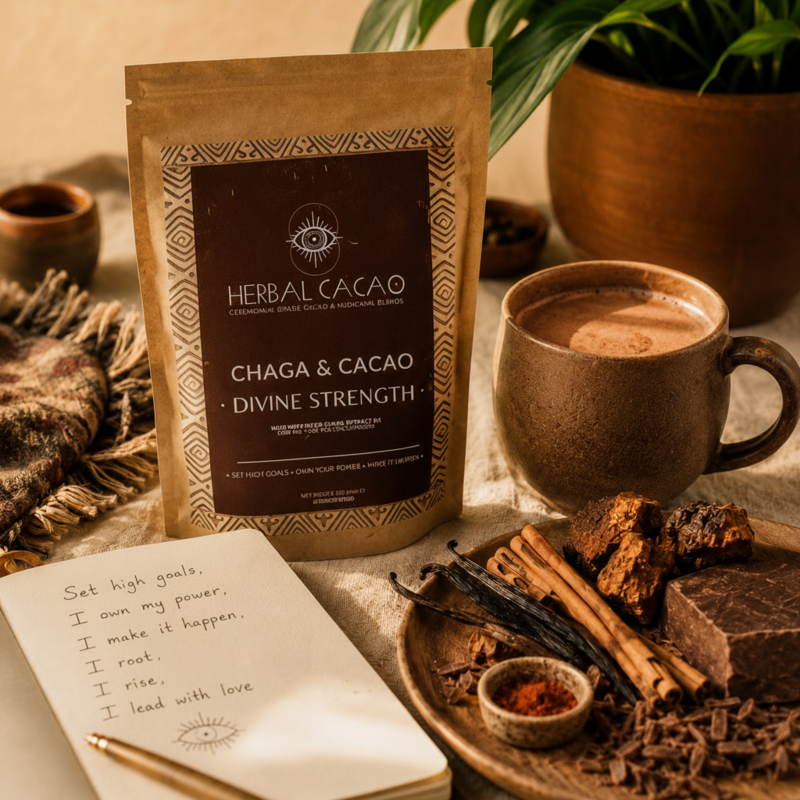 Chaga & Ceremonial Cacao | Divine Strength | 500gram (5 pieces)