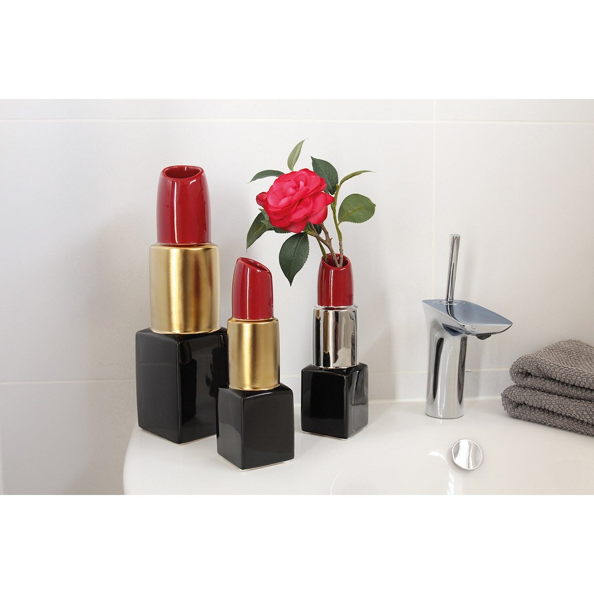 Ceramic vase lipstick "Milano" VE 4
