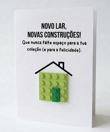 Carte postale de nouvelle maison – Brique de construction LEGO