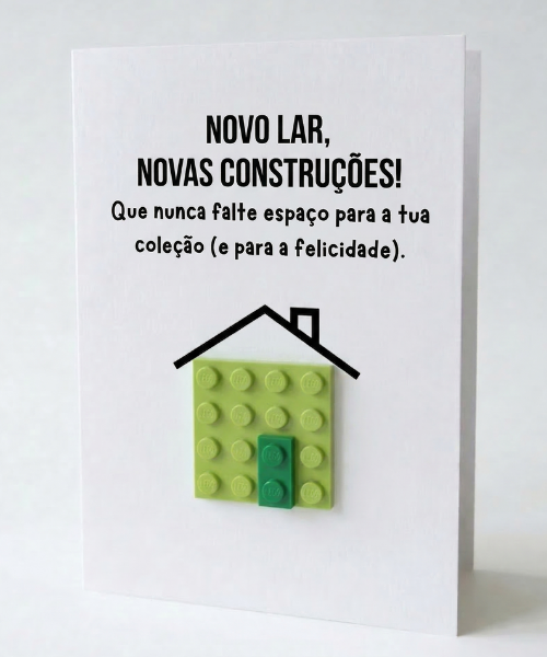 Carte postale de nouvelle maison – Brique de construction LEGO
