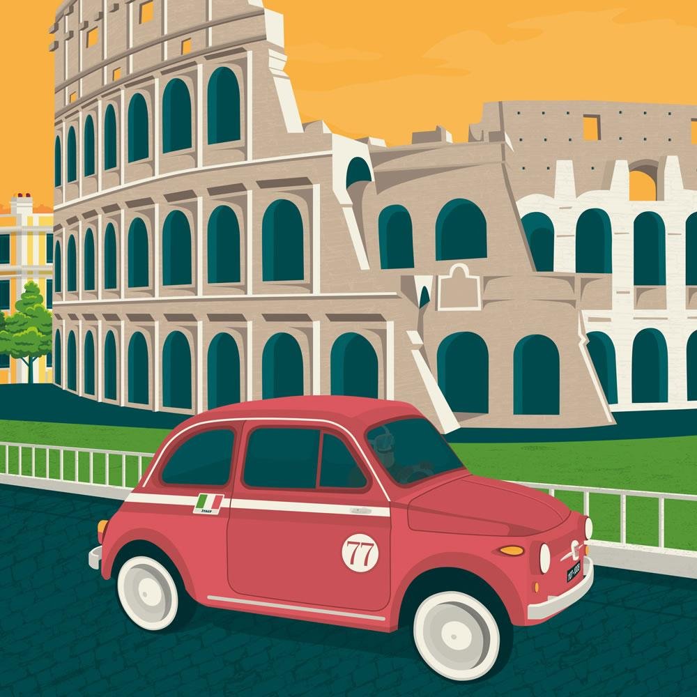 Affiche Rome Vintage | Poster Ville Rome Italie
