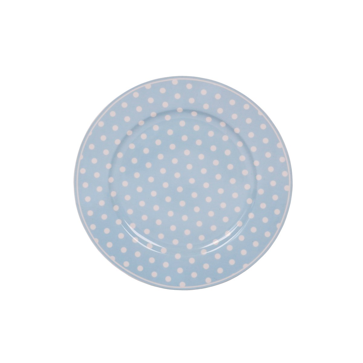 Porcelain dessert plate Polka dot pastel blue 19 cm Isabelle Rose