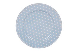 Piatto dessert in porcellana Pois blu pastello 19 cm Isabelle Rose