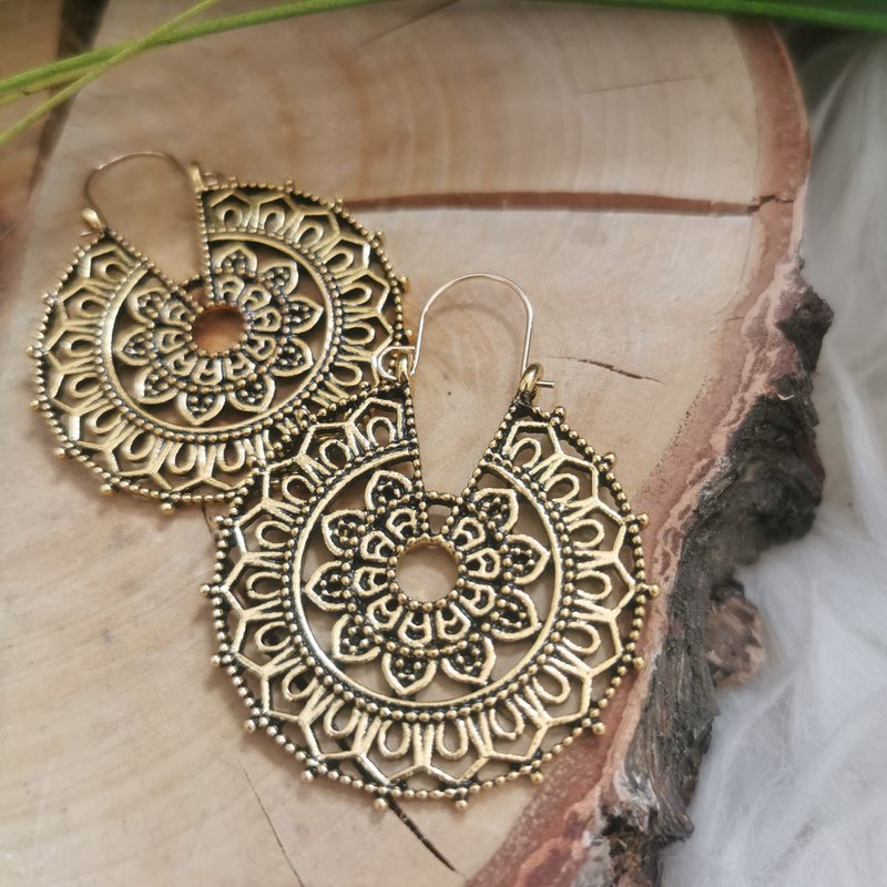 Kolczyki boho Laura Laura- vintage gold