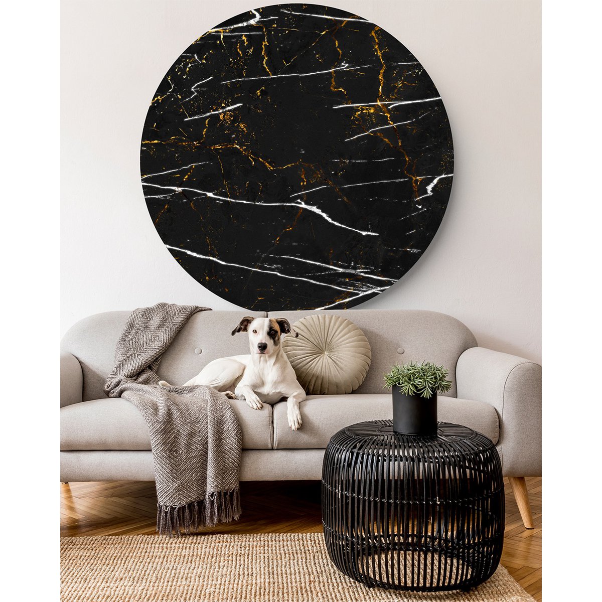 Marble Black White Gold