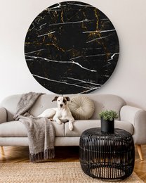 Marbre Noir Blanc Or