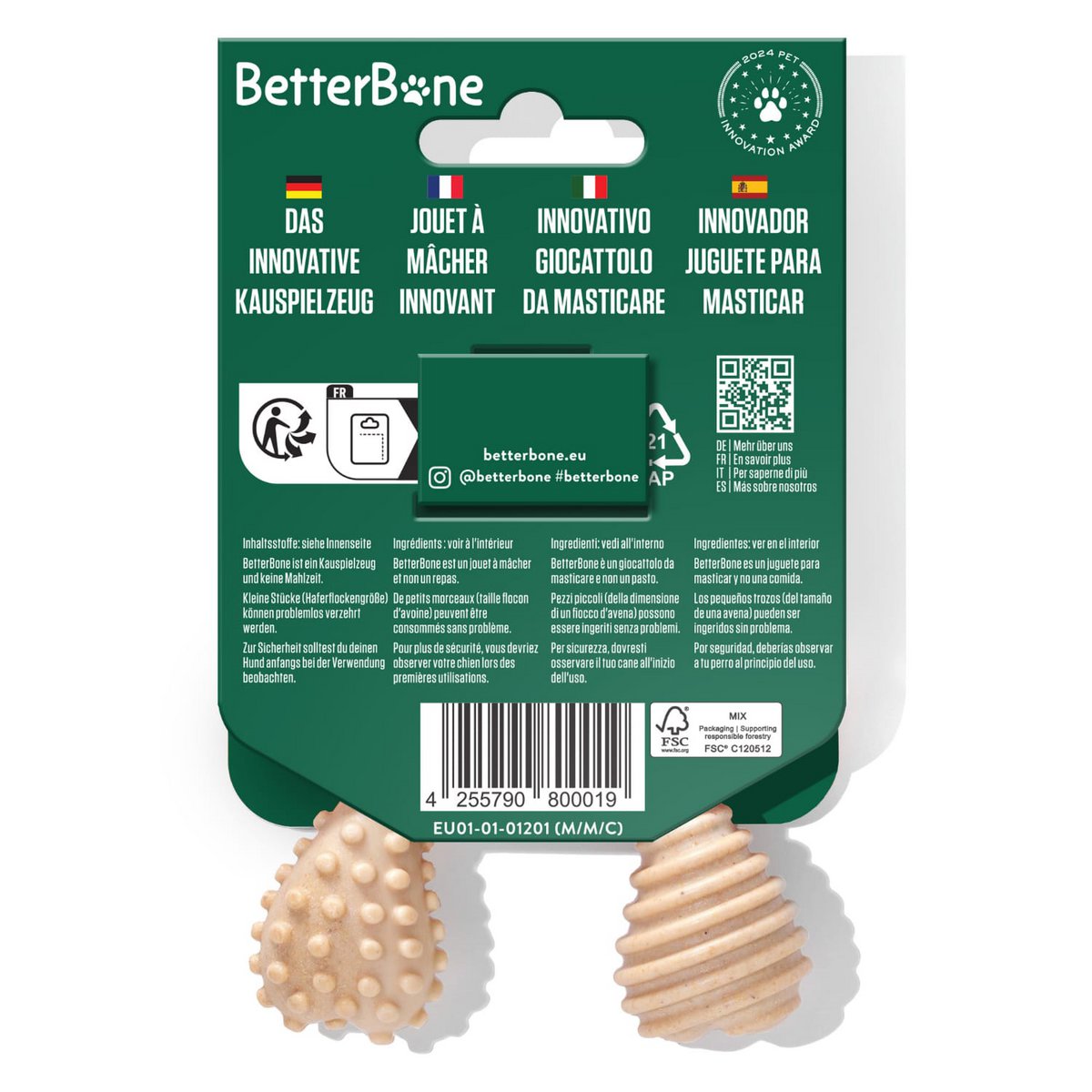 Betterbone Cubes - Mini Medium Classic (zonder nylon, CO2 neutraal gemaakt in Europa)