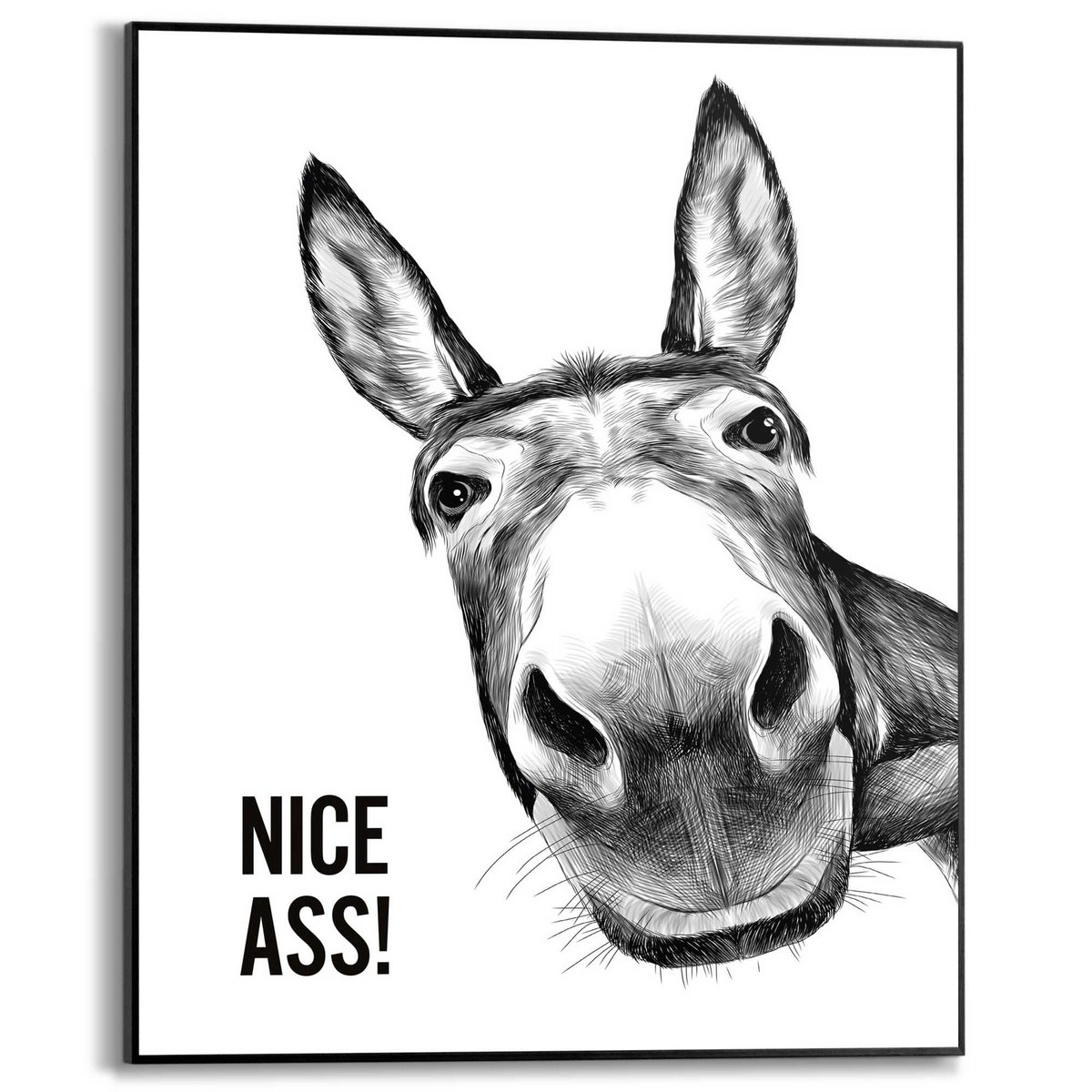 Gerahmtes Bild Slim Frame Nice Ass 50x40