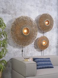 Wandlamp Bali 44cm zw./nat., S