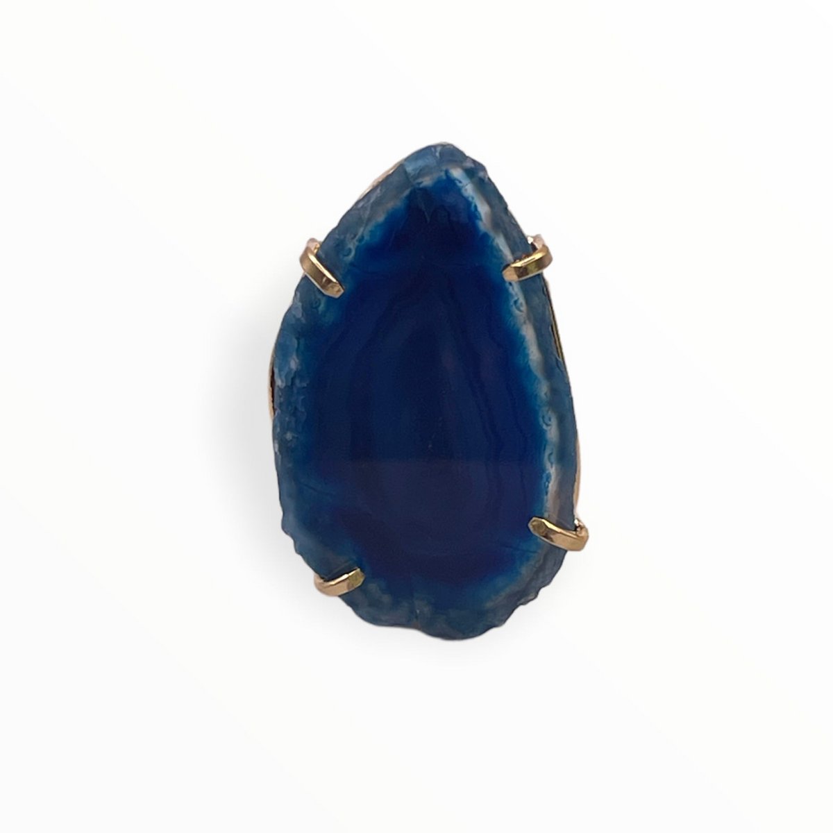 Ring Saudade blauer Achat