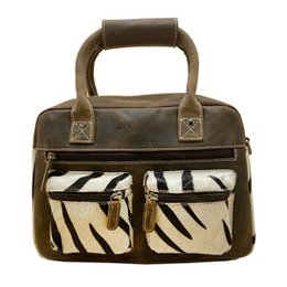 Brown Zebra Tas - Crossbody Ladies Bag im Cowboybag -Stil (Westsbag)