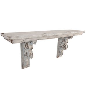 Wandregal 100x23x41 cm weißes Holzwandregal