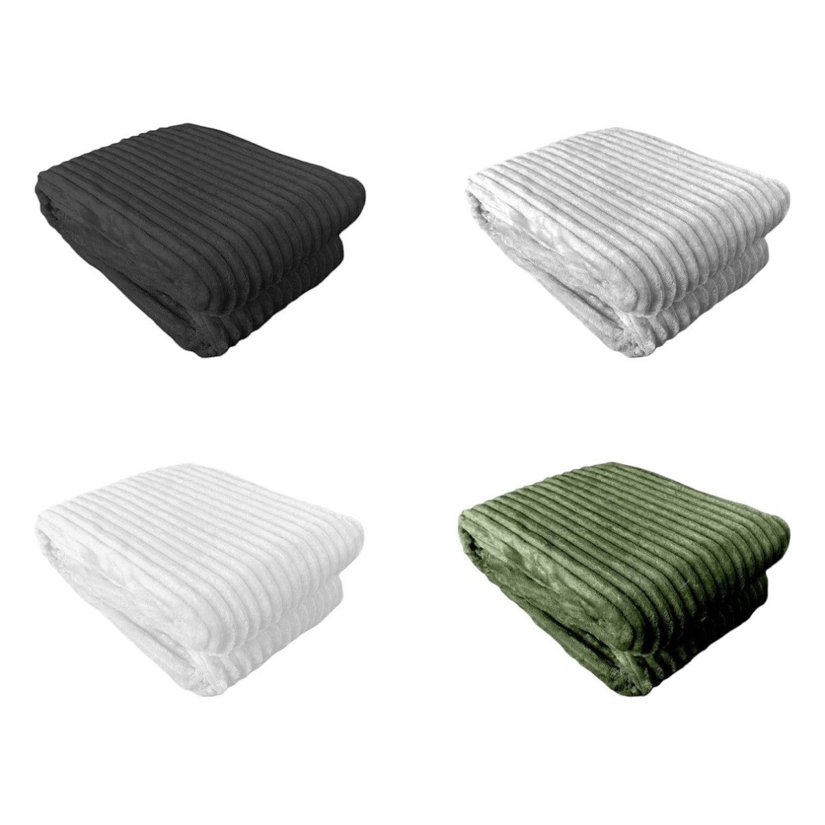 Kuscheldecke in Cord-Optik » Wohndecke 200x150cm » Tagesdecke mit Antipilling-Effekt » warme Couchdecke