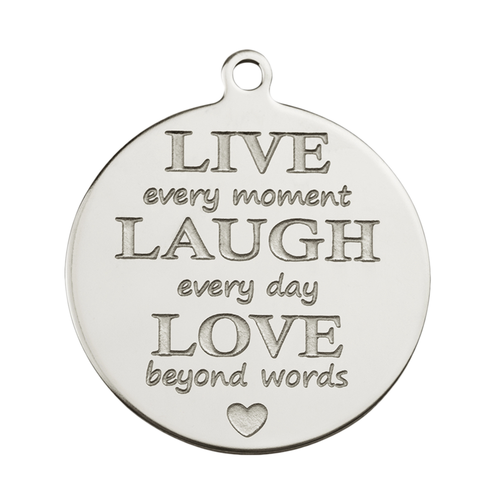 Pinkiezz mønt Live Laugh Love