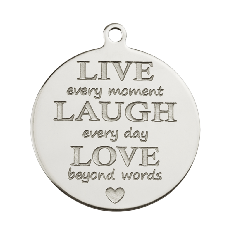 Pinkiezz mønt Live Laugh Love