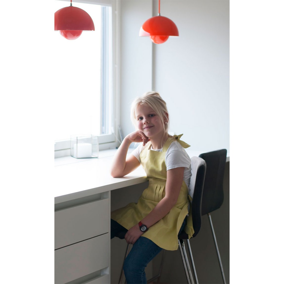 Olli children's apron Green