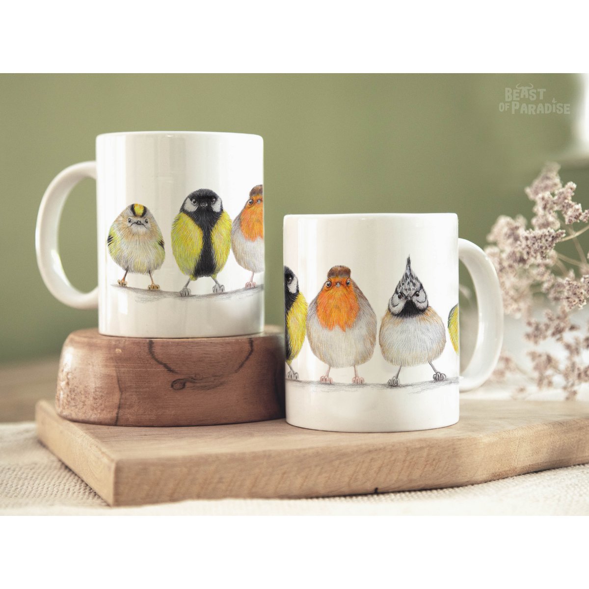 Tazza in ceramica, uccelli europei, tazze divertenti, tazze di animali