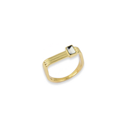 Anillo hacia abajo - Chapado en oro