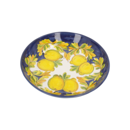 Medium Ceramic Salad Bowl with Lemons Ø33 cm H7