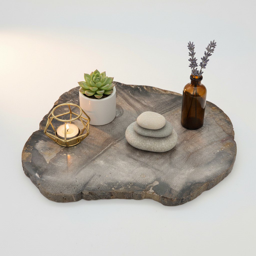 Organic Petrified Wood Tray