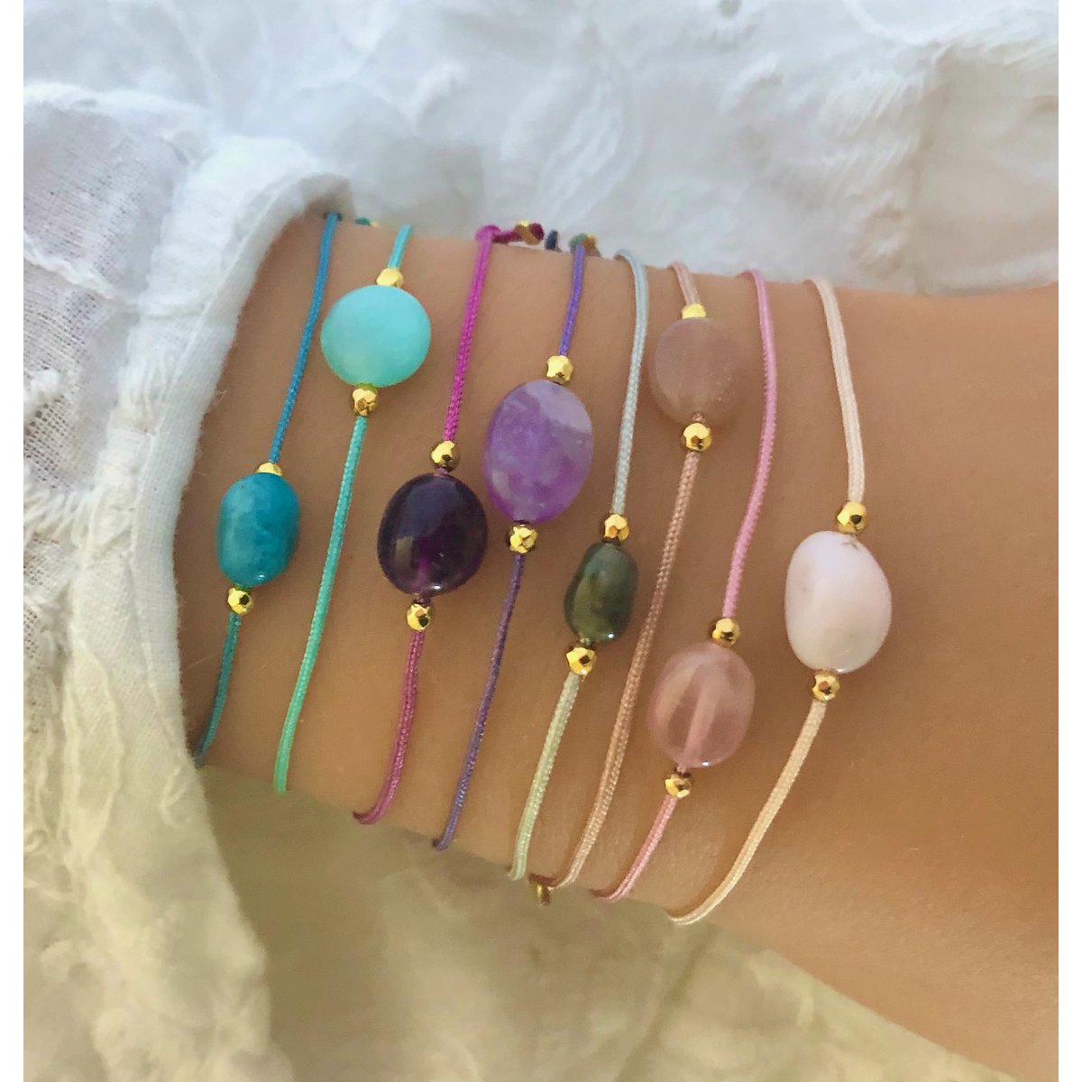 Armbandset Edelstein 12er