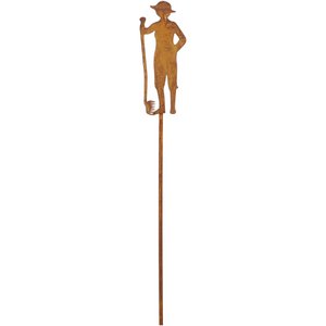 Metal plug rake, W6.3cm H10cm, rust