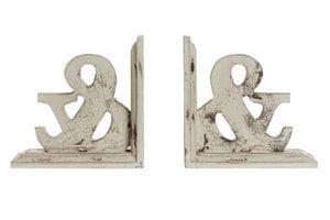 BUCHSTÜTZEN-SET 2 MDF 26X12X26 ALTERWEISS DH206192