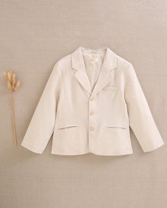 Boy's Blazer in hellbraunem Marmor Leinen M179-29514203