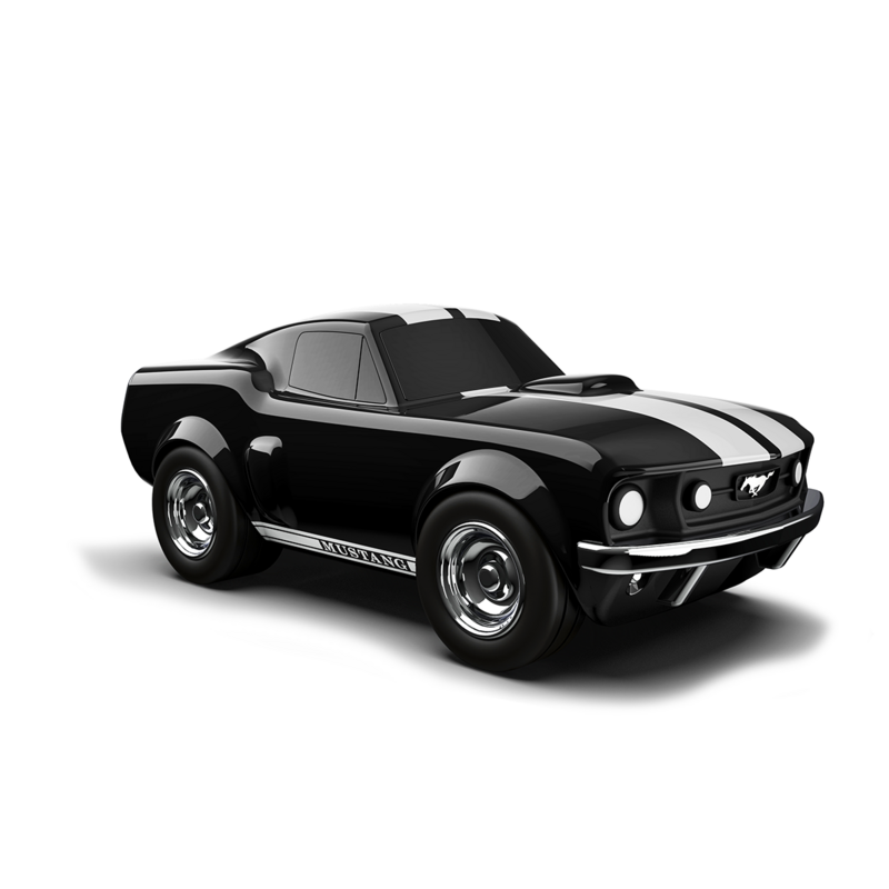 Piccola auto da corsa Ford Mustang Black