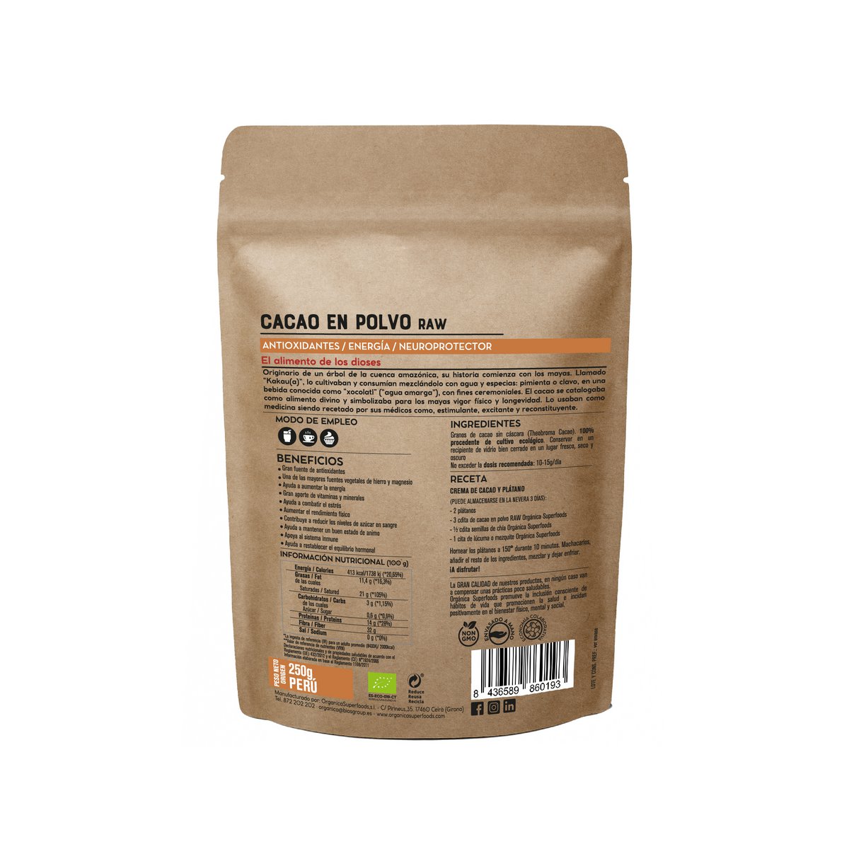 Organic cocoa powder