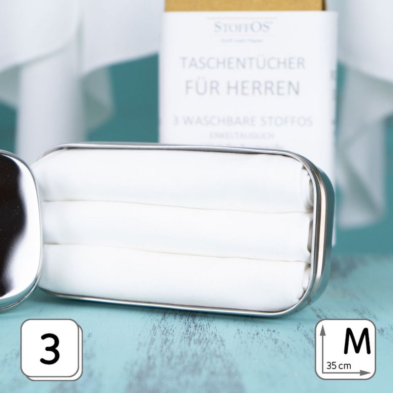 Håndter lommetørklæder Bio White M 3 -serie Tiny Box