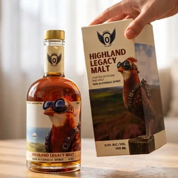 Volante Highland Legacy Malt 0,0% – alcoholvrije whisky-stijl spirit – 700 ml – geschenkdoos