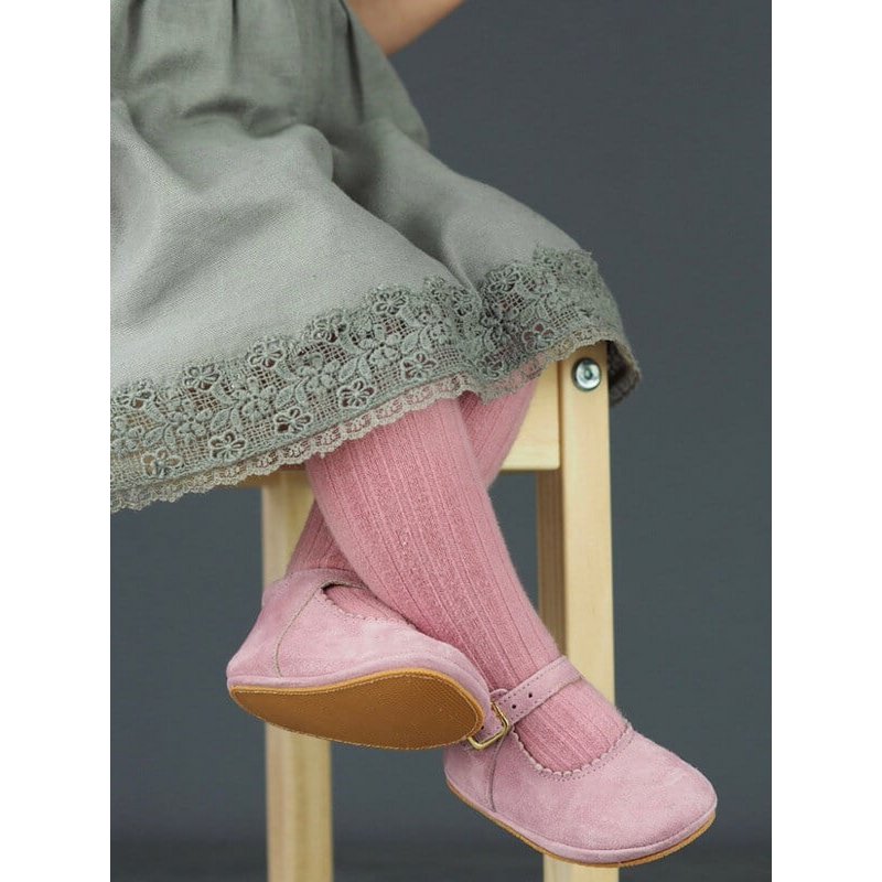 Classic baby shoes girls leather pink