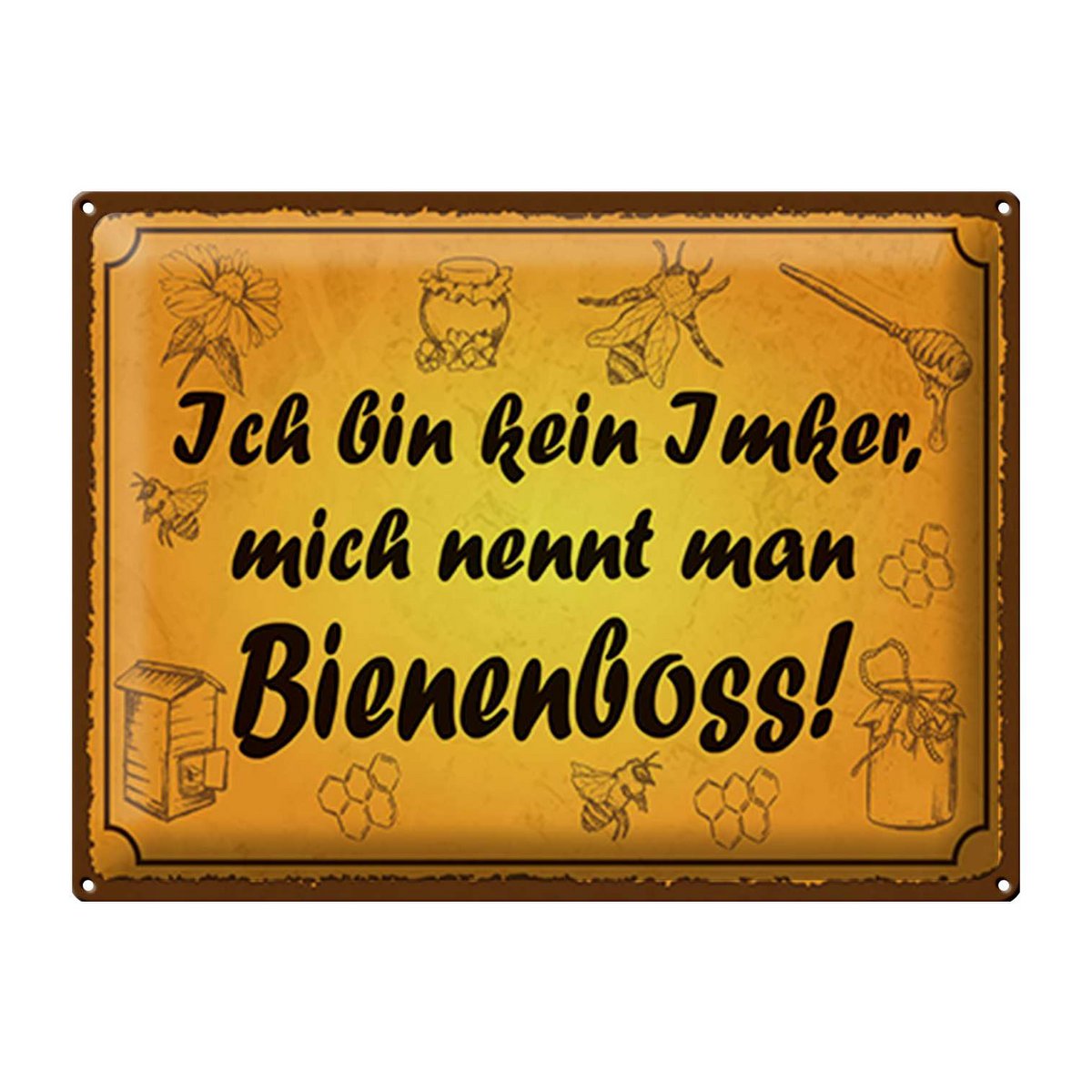 Tin sign saying 40x30cm am not a beekeeper bee boss