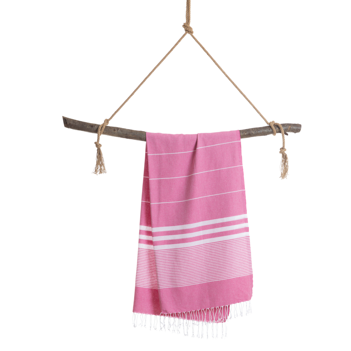 HANDDOEK TO GO MALIBU Katoenen strandlaken 180x100 cm | Lichtgewicht | Roze | met geschenkdoos
