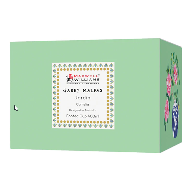 M&W Jardin Mug 400ml, Camelia Green, giftbox