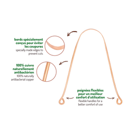 Tongue Scraper 100% Copper X1 + Cotton pouch