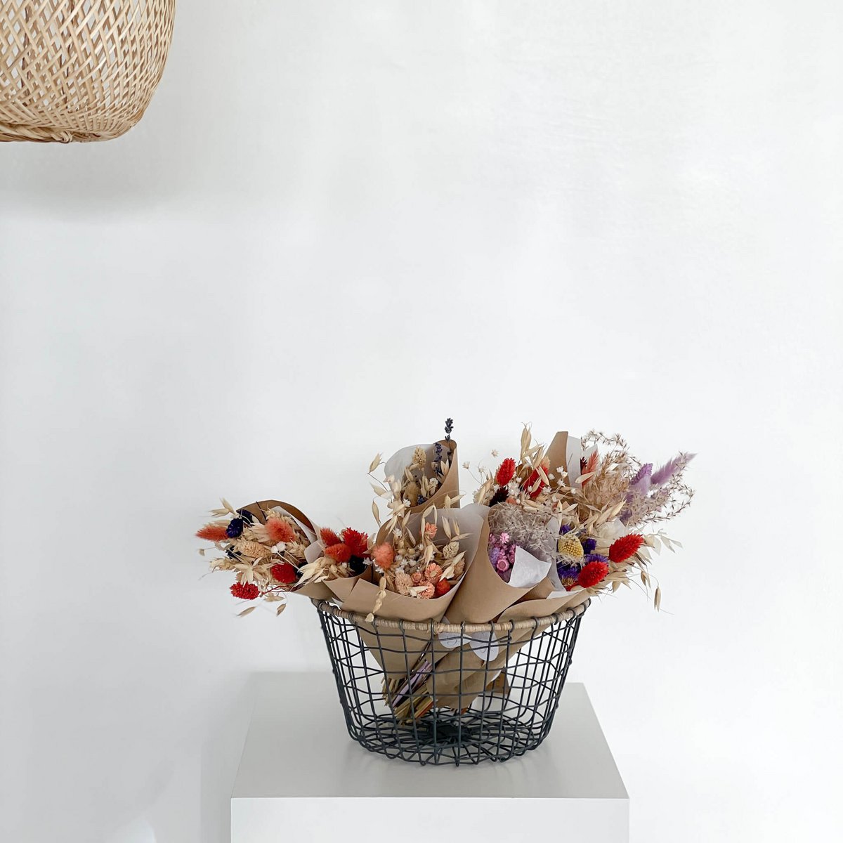 Dried flower bouquet confetti surprise bouquet