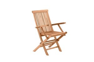Garden armchairs, set of 2, teak