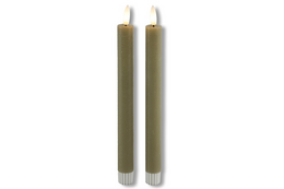 Beige LED candles, round shape, 2.2 cm diameter, 24 cm height.
