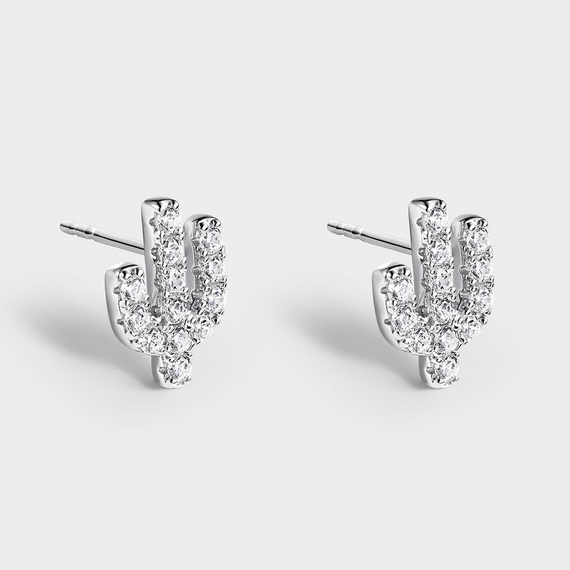 CACTUS EARRINGS IN SILVER