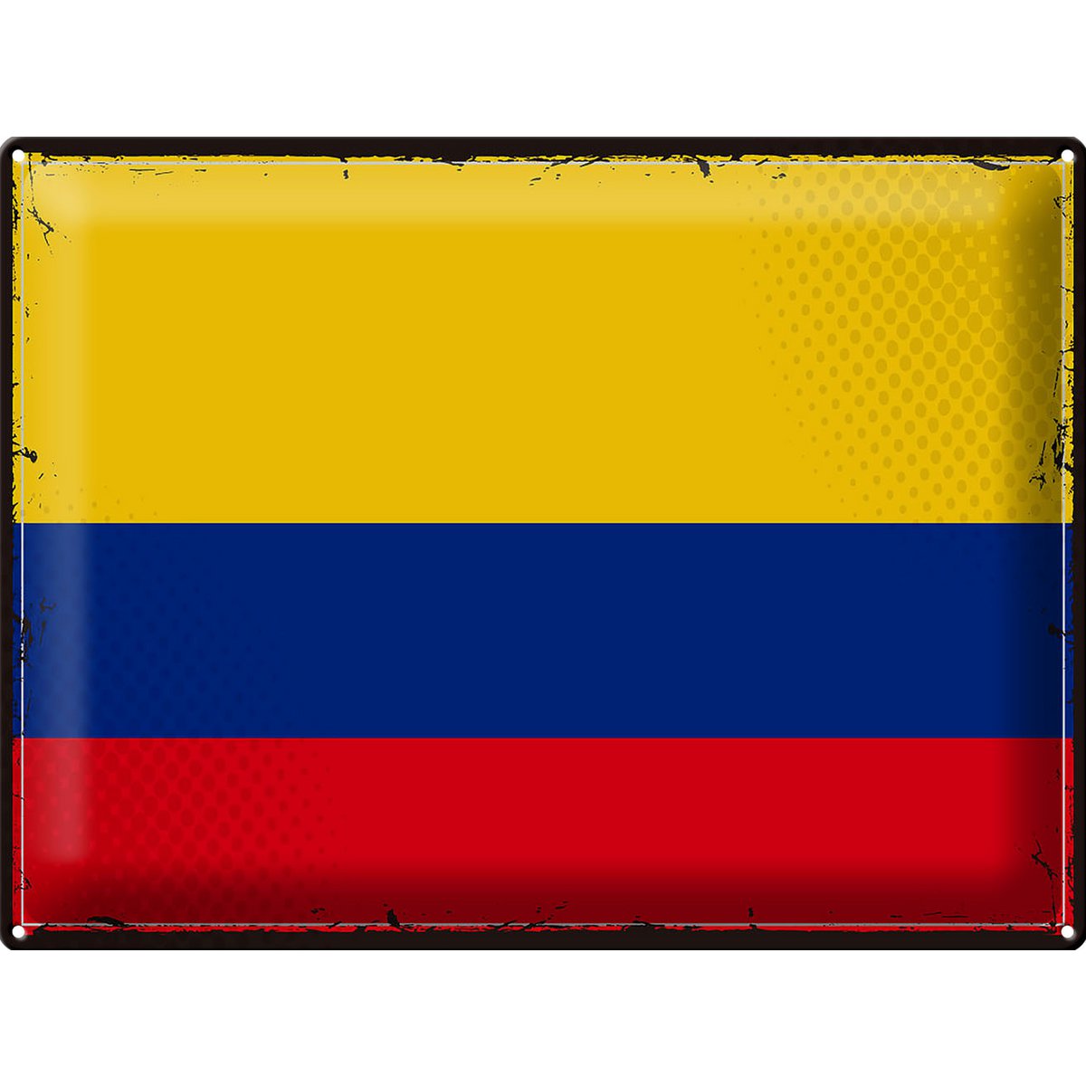 Tin Sign Flag Colombia 40x30cm Retro Flag Colombia