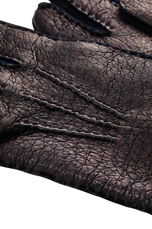 BLAU MARINE PECCARY WINTERHANDSCHUHE