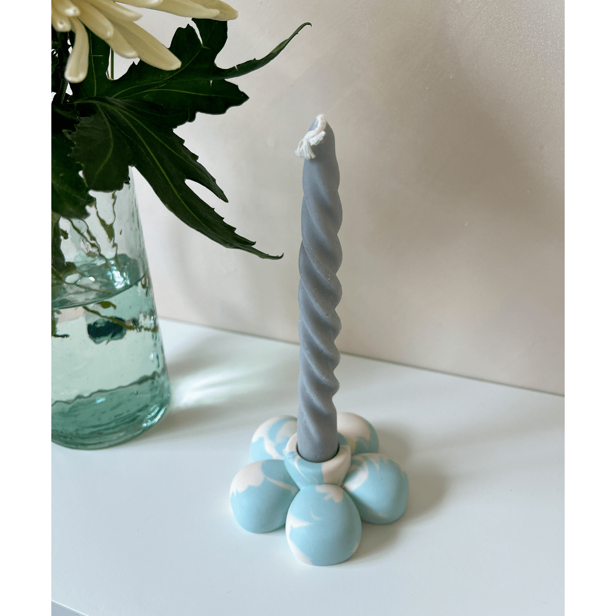 Peony Candle Holder - Swirl