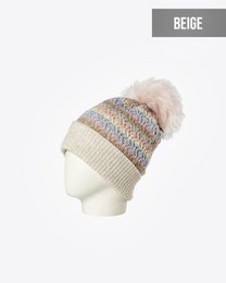 Damebeanie med pompom: CELLO