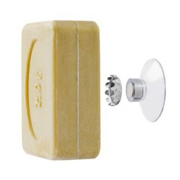 Large, rectangular yellow soap dish with a suction cup for easy mounting on surfaces.